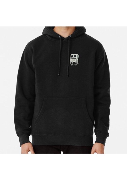 Unisex Spongebob Skeleton Baskılı Sweatshirt
