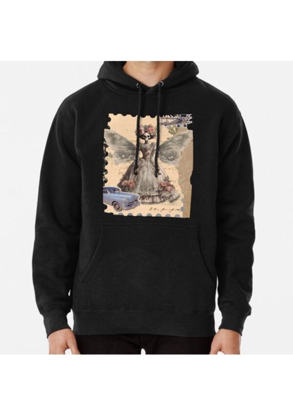 Unisex Vintage Surreal Fairy Art Dark Halloween Baskılı Sweatshirt