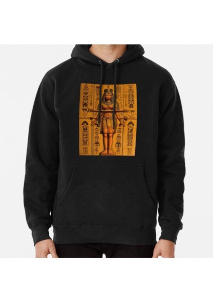 Unisex Ancient Egyptian Symbols Baskılı Sweatshirt