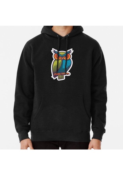Unisex Owl Dream Retro Baskılı Sweatshirt