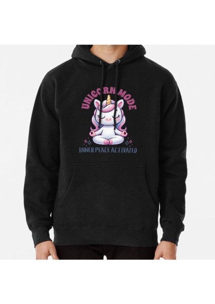 Unisex Unicorn Mode: Inner Peace Activated Baskılı Sweatshirt