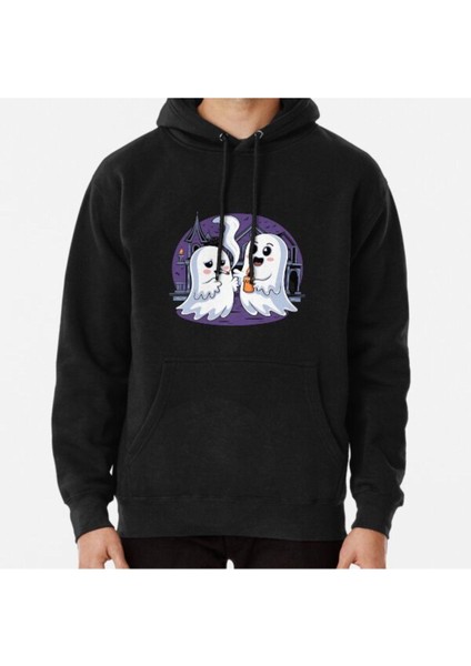 Unisex Spooky Buddies: A Halloween Haunt Baskılı Sweatshirt