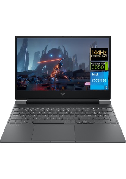 Hp Victus Gaming 15-FA0011NT Intel Core I5 12450H 64GB 512GB SSD RTX3050 Freedos 15.6" Fhd 144Hz Taşınabilir Bilgisayar 80D33EA08