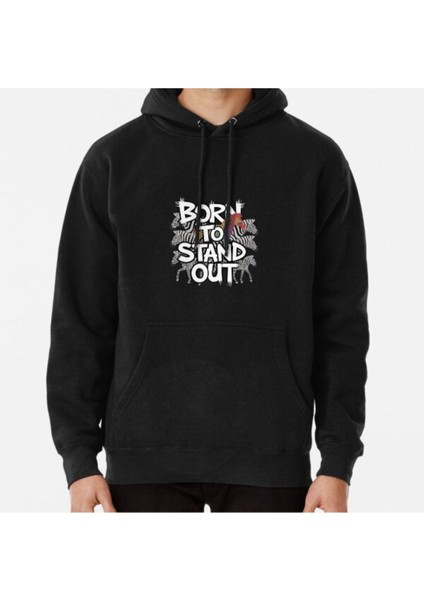 Unisex Born To Stand Out Zebra Baskılı Sweatshirt