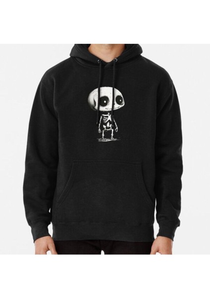 Unisex Cute Skeleton Kawaii Halloween Skull Baskılı Sweatshirt