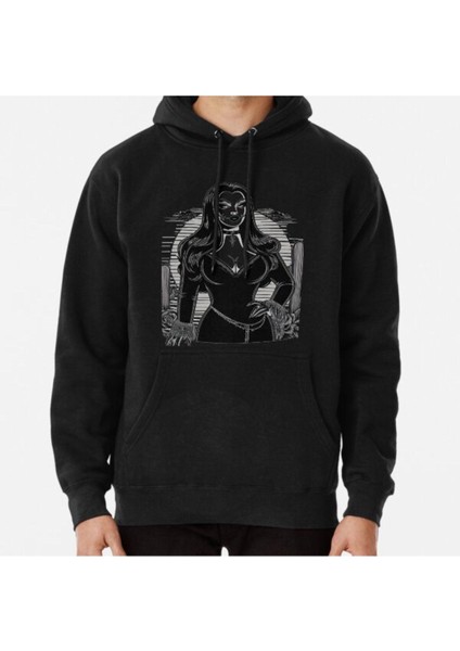 Unisex Hot Goth Woman Baskılı Sweatshirt