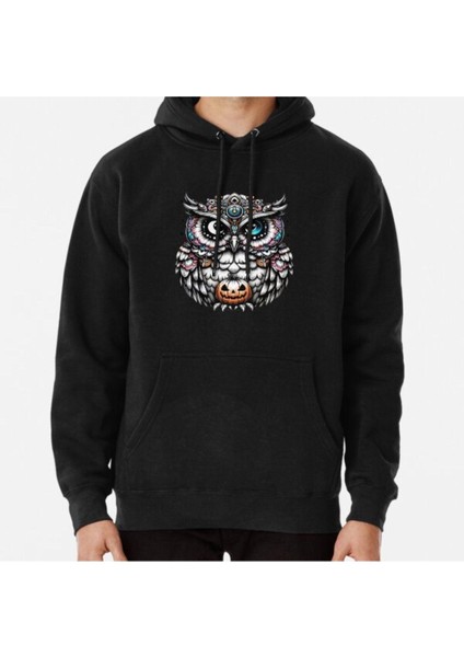 Unisex Owl Dream: Whimsical Owl Art For Halloween Lovers Baskılı Sweatshirt