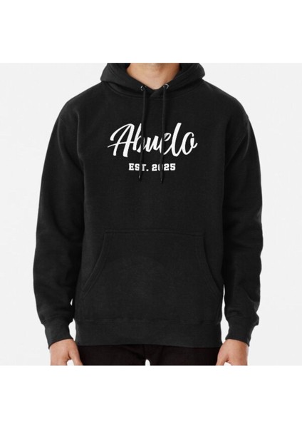 Unisex Abuelo Est 2025 Baskılı Sweatshirt