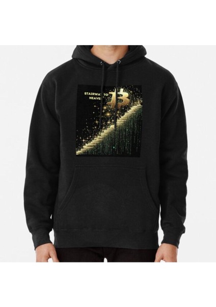 Unisex Crypto Stairway To Heaven Bitcoin Baskılı Sweatshirt