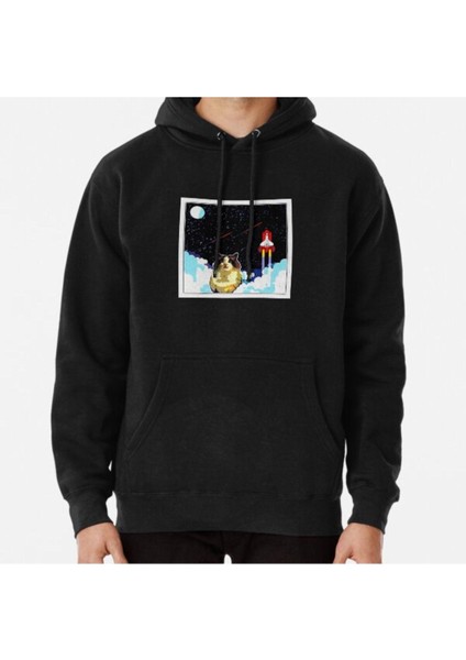 Unisex Funny Ragdoll Cat In Space Baskılı Sweatshirt