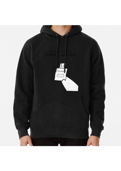 Unisex One Way Ticket To Vienna, Austria Travel, Vacation Baskılı Sweatshirt