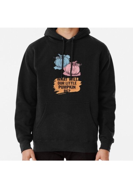Unisex He Or She What Will Our Little Pumpkin Be Halloween Gender Reveal Baskılı Sweatshirt