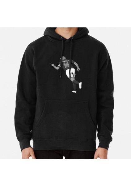 Unisex Thierry Henry Black And White Version Baskılı Sweatshirt