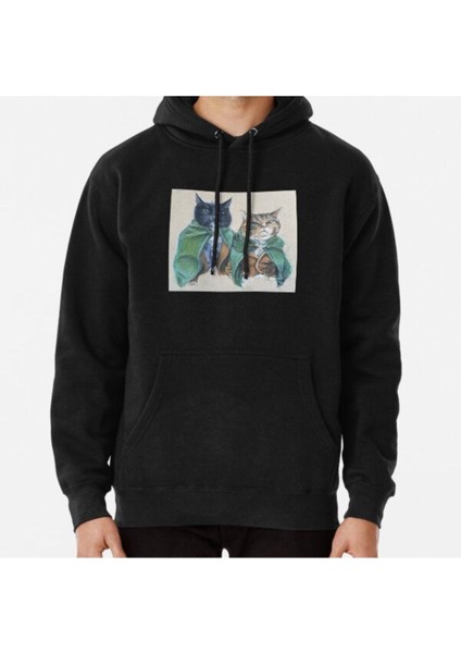 Unisex Hobbit Cats Baskılı Sweatshirt