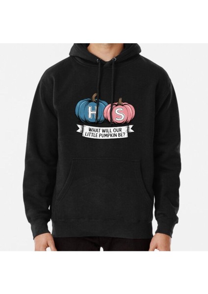 Unisex He Or She What Will Our Little Pumpkin Be Halloween Gender Reveal Baskılı Sweatshirt