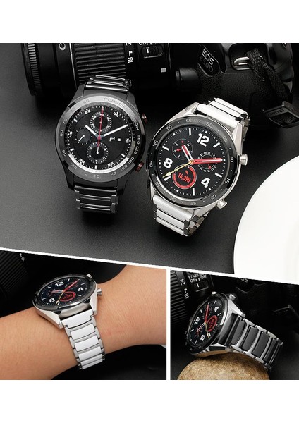 Huawei Watch Gt 5 Pro Gt 5 46 mm Uyumlu Seramik Metal Kordon Seramik Metal Kayış fırsatları