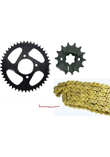 Cf Moto Nk 150 Zincir Dişli Seti Oringli Gold Sarı Zincirli 428/136 Bakla