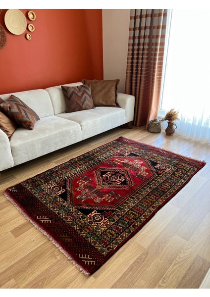 131X190 cm Harika Renkli Çiçek Desenli El Dokuma Geleneksel Yün Kilim