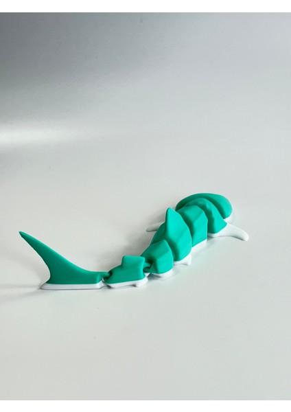 Yassı Kafalı Köpek Balığı Figürü - Hareketli Eklemli - 18CM