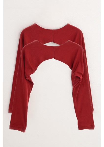 Pınkmark Kadın Içe Giyilen Tesettür Bordo 2 Li Paket Bolero Bluz Kolluk MCPMBL25610