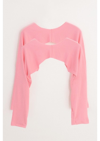 Pınkmark Kadın Içe Giyilen Tesettür Pembe 2 Li Paket Bolero Bluz Kolluk MCPMBL25611