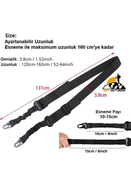 Beyoutdoor Taktikal Çift Nokta Askı Kayışı