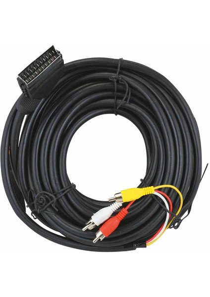 Scart 3 Rca 10 Metre Renkli Rca Girişini Scart Girişine Çevirici Kablo fiyatları