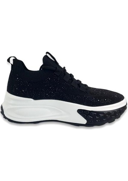 305-4 Günlük Taşlı Bayan Spor Ayakkabı-Siyah modelleri