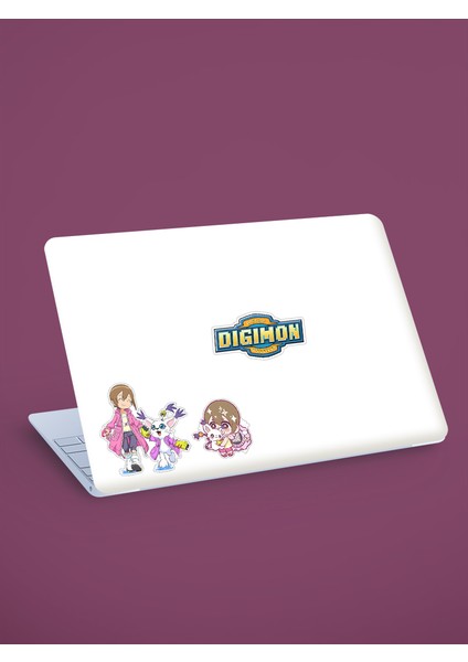 Digimon - Digital Monster Anime 2li Sticker Set Telefon-Laptop Süsleme-Ödül Çıkartmaları fırsatları
