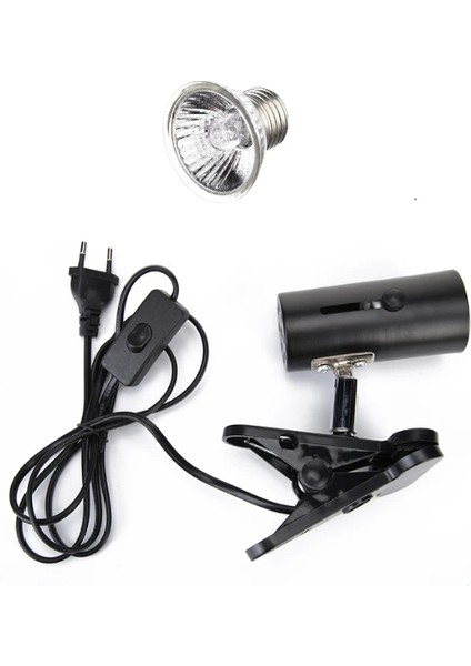 Mandallı Dimmer Özellikli Lamba Tutucu Sürüngen Isıtma Uva-Uvb 75 W Lamba Dahil