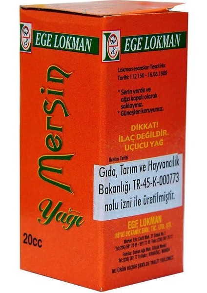 Mersin Yağı 20 cc