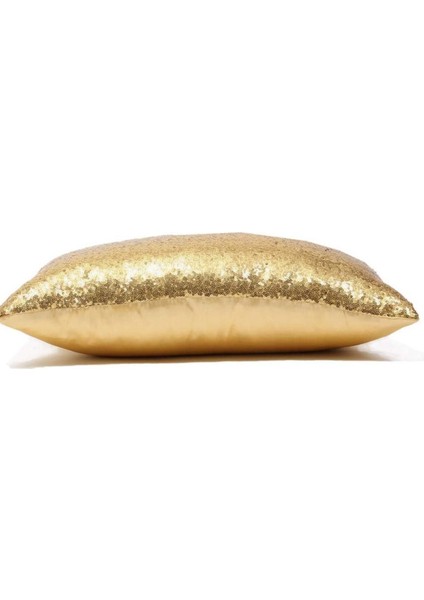 Altın (Gold) Payetli Pullu Dikdörtgen Kırlent Kılıfı, 33 X57 Cm 1 Adet Yılbaşı, Iskandinav fiyatları