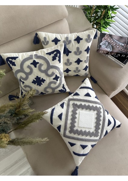 Punch Nakışlı 3 Adet Kırlent Kılıfı modelleri