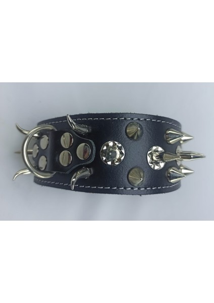 Deri Çivili Dikenli Kangal Pit Bull Köpek Tasması modelleri