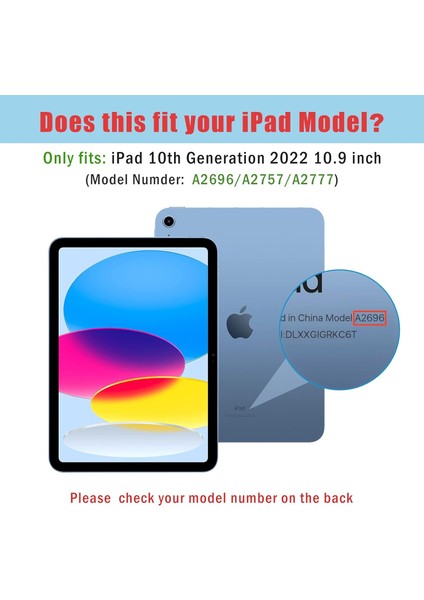 iPad 10. Nesil 2022 A2696/A2757/A2777 10.9 Inç Için 2 Paket Ekran Koruyucu, iPad 10 Için Temperli Cam Film Koruyucu (Yurt Dışından)
