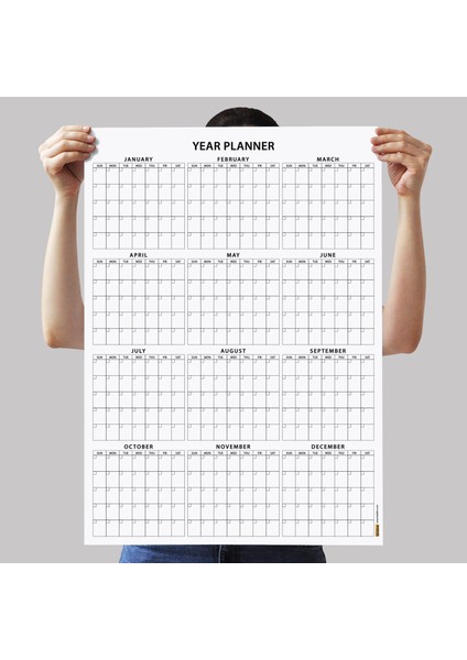Amerikan Standardı Zamansız Yıllık Planlayıcı Takvim fırsatları