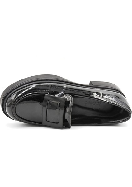 Termo Kaymaz Taban Günlük Kadın Loafer Ayakkabı Rugan Siyah modelleri
