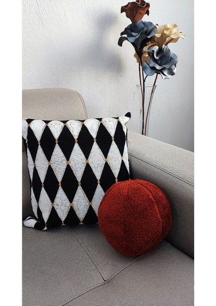 3- Lü Top Kırlent / Yastık 1 Büyük Ekru/ Yastık 1 Büyük Antrasit / 1 Küçük Kiremit ( 42cm / 25cm) fırsatları