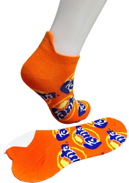Pepsi-Cola-Fanta Logolu 3lü Patik Çorap Set (Unisex)