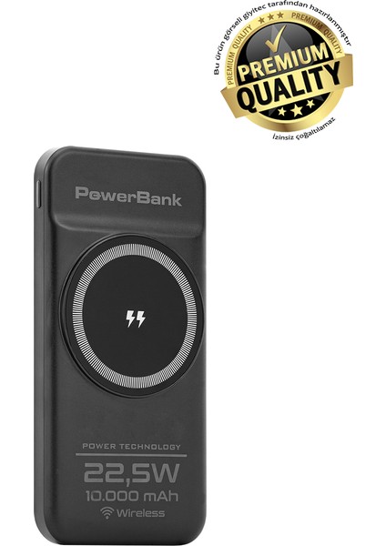 22,5W 10.000MAH Kablosuz ve Kablolu Şarj Özellikli Powerbank