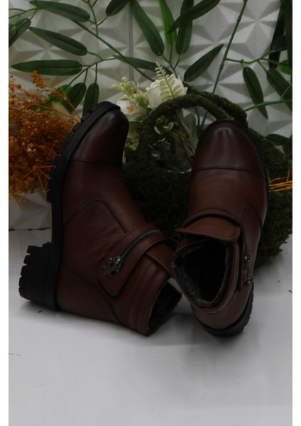 42836 Taba Orijinal Deri Içi Kürklü Kaymaz Taban Kadın Bot indirimleri