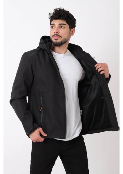 Bilek Detay Çıkarılabilir Kapüşonlu Softsheel Mont Bl 1734_50389 indirimleri
