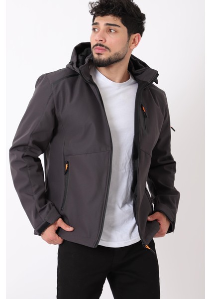 Bilek Detay Çıkarılabilir Kapüşonlu Softsheel Mont Bl 1734_50389