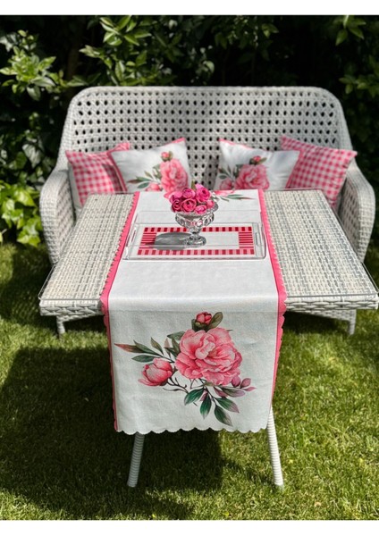 Pink Rose & Ekose Yastık Kılıfı 4'Lü indirimleri