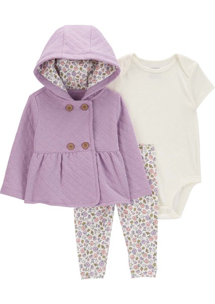 Kız Bebek Hırkalı Set 3'lü Paket