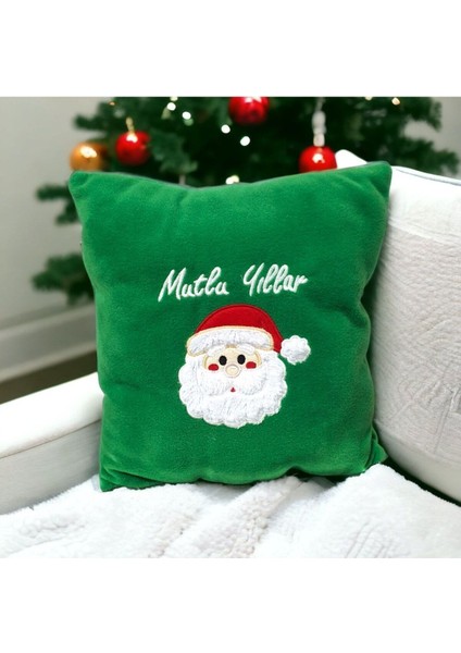Toyzz Yeşil Dekoratif 40x40 Çocuk Odası Pelüs Noel Baba Yılbaşı Yastık Kırlent fiyatları