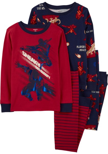 Erkek Çocuk Pijama Set 4'lü Paket
