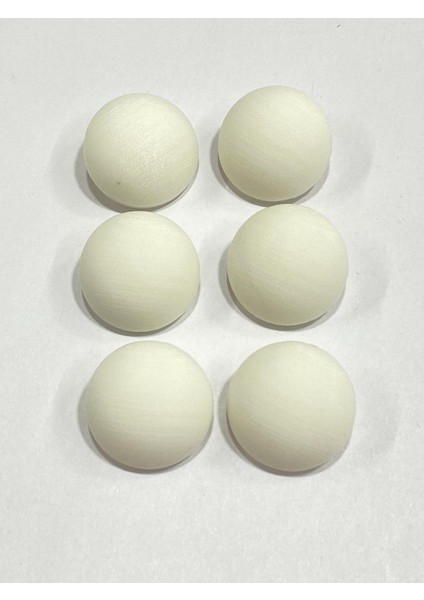 Italyan Mat Inci Bombeli Trençkot Ceket Düğmesi 6 Lı Set Kırık Beyaz 2,3 cm (KOD:3598)
