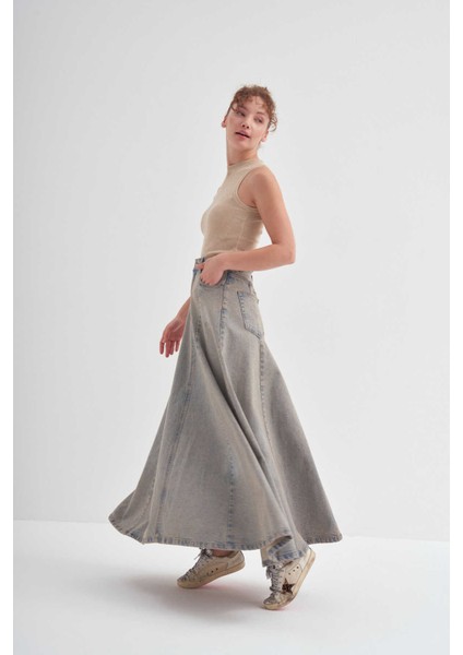 Timeless Denim Etek Vintage Mavi fırsatları