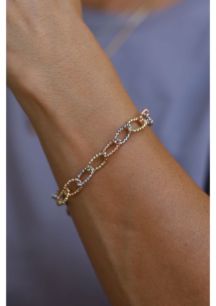 14 Ayar Altın Iç Içe Dorika Halkalar Bileklik fırsatları